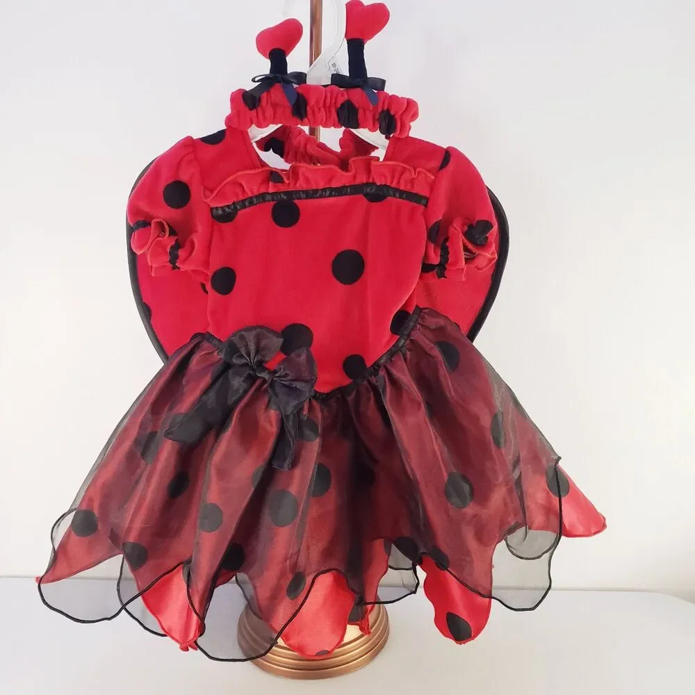 Koala Kids Lady Bug Infant Baby Halloween Costume Dress Headband 18-24 Months